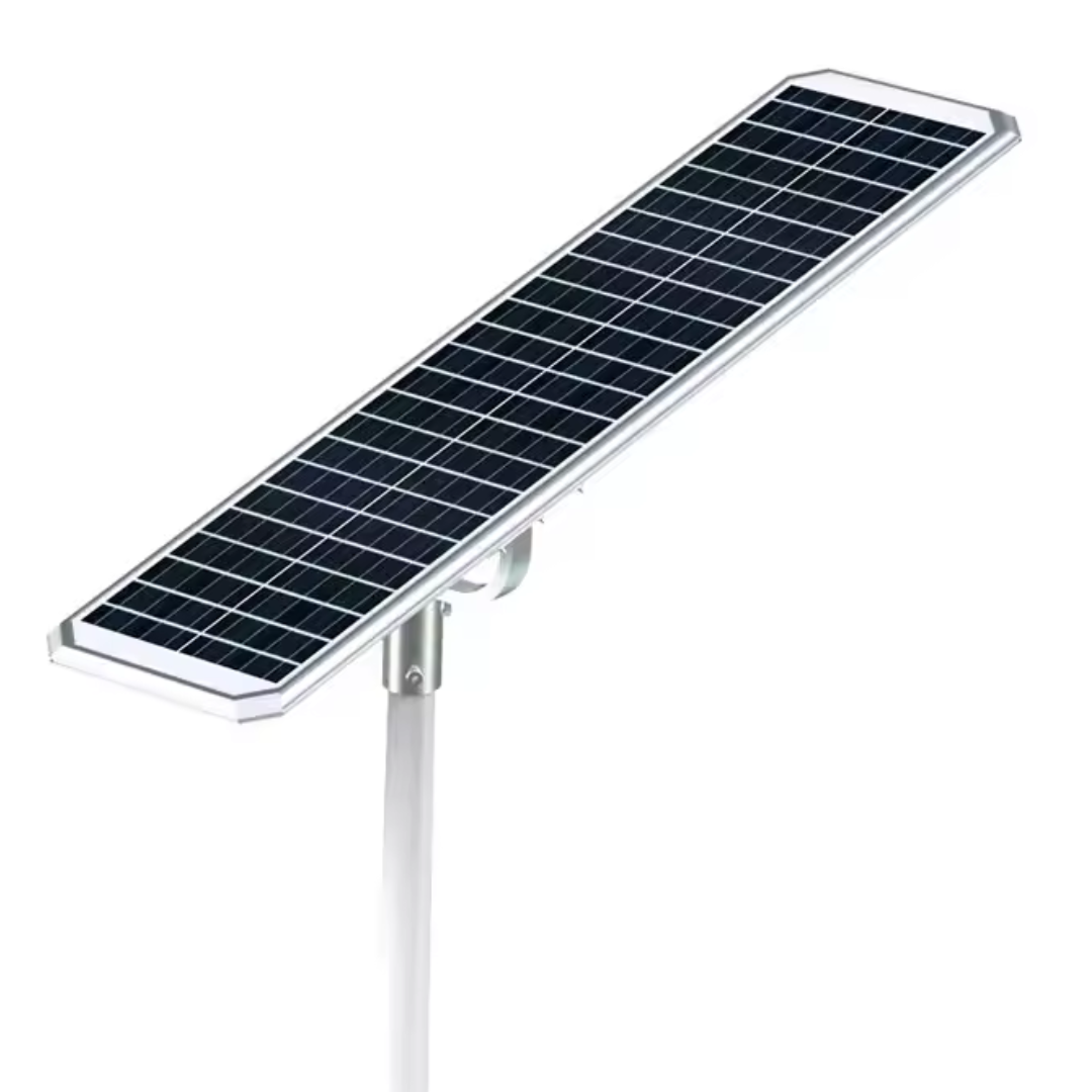 Farola Solar LED Serie Street Light 8000lm 230lm/W 5000K IP65 Gris Plata Ø60mm