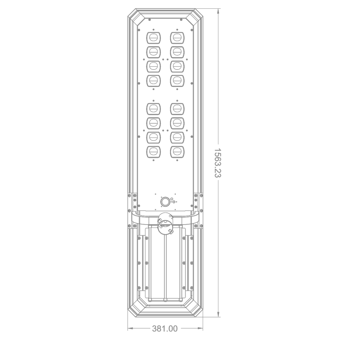 Farola Solar LED Serie Street Light 8000lm 230lm/W 5000K IP65 Gris Plata Ø60mm