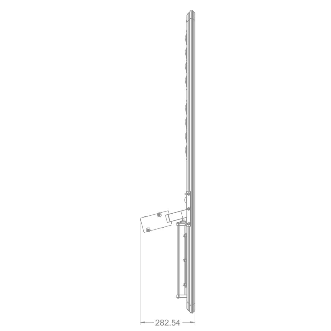 Farola Solar LED Serie Street Light 8000lm 230lm/W 5000K IP65 Gris Plata Ø60mm