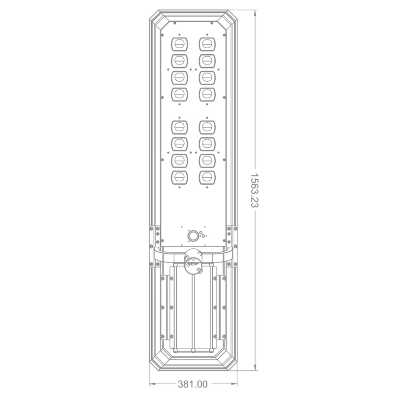 Farola Solar LED Serie Street Light 8000lm 230lm/W 5000K IP65 Gris Plata Ø60mm