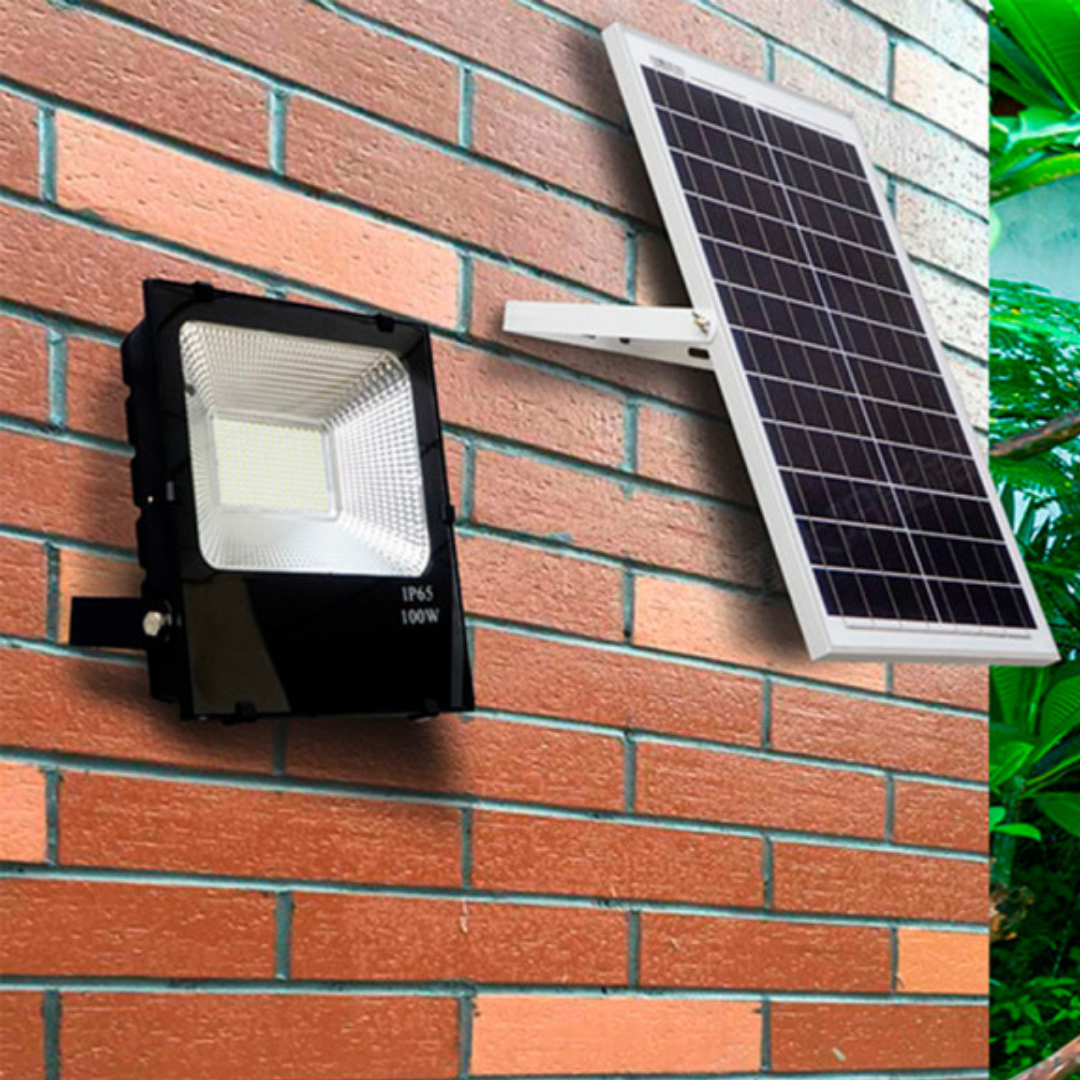Foco Proyector LED Solar 5.000lm 100lm/W Panel 6V 15W Control Remoto