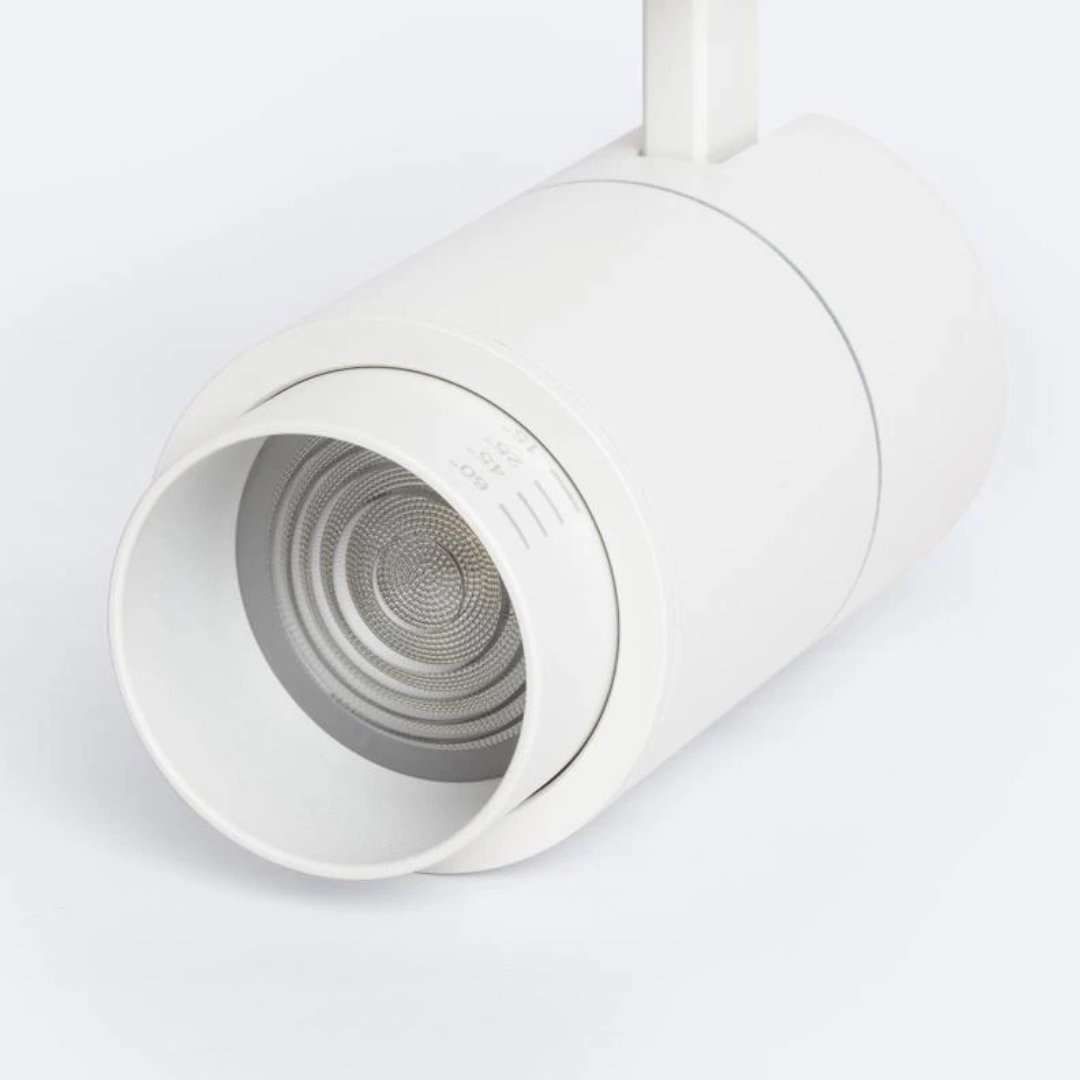 Foco Carril LED Monofasico 10W TRIAC CCT Regulable Multiangulo 15-60º