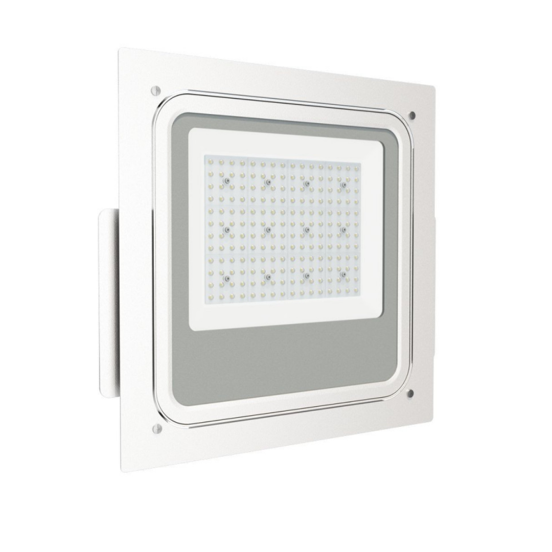 Foco LED ATEX 100W empotrable, vista frontal en perspectiva