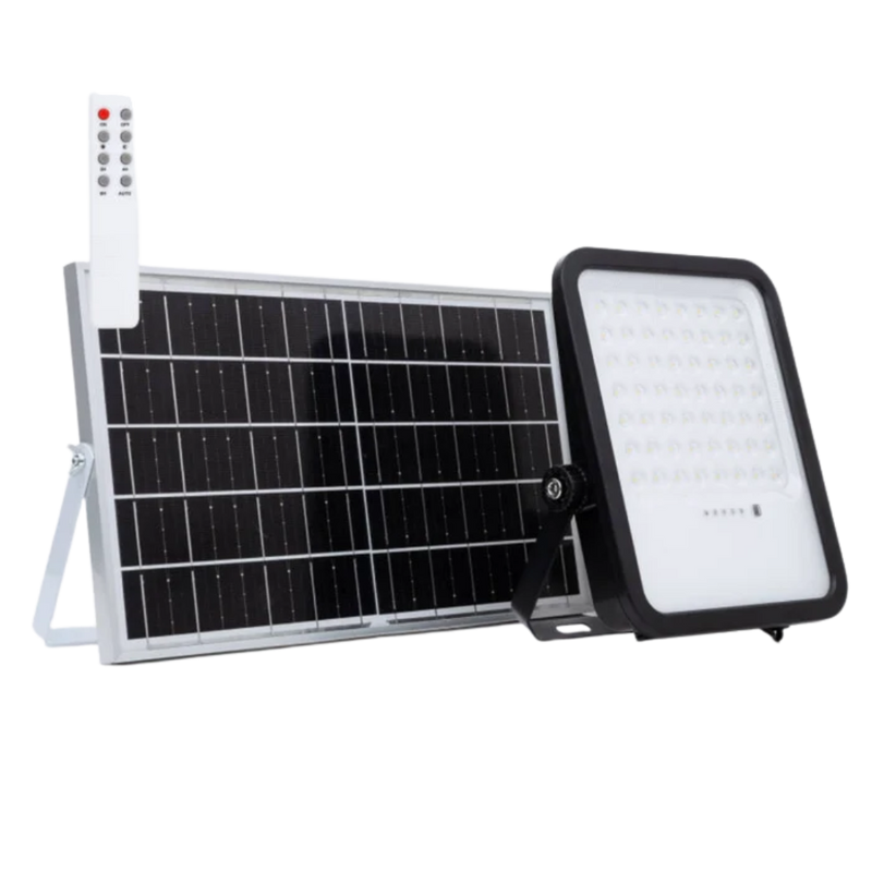 Foco Proyector LED Solar 1700lm 110lm/W IP65 Control Remoto Incluido