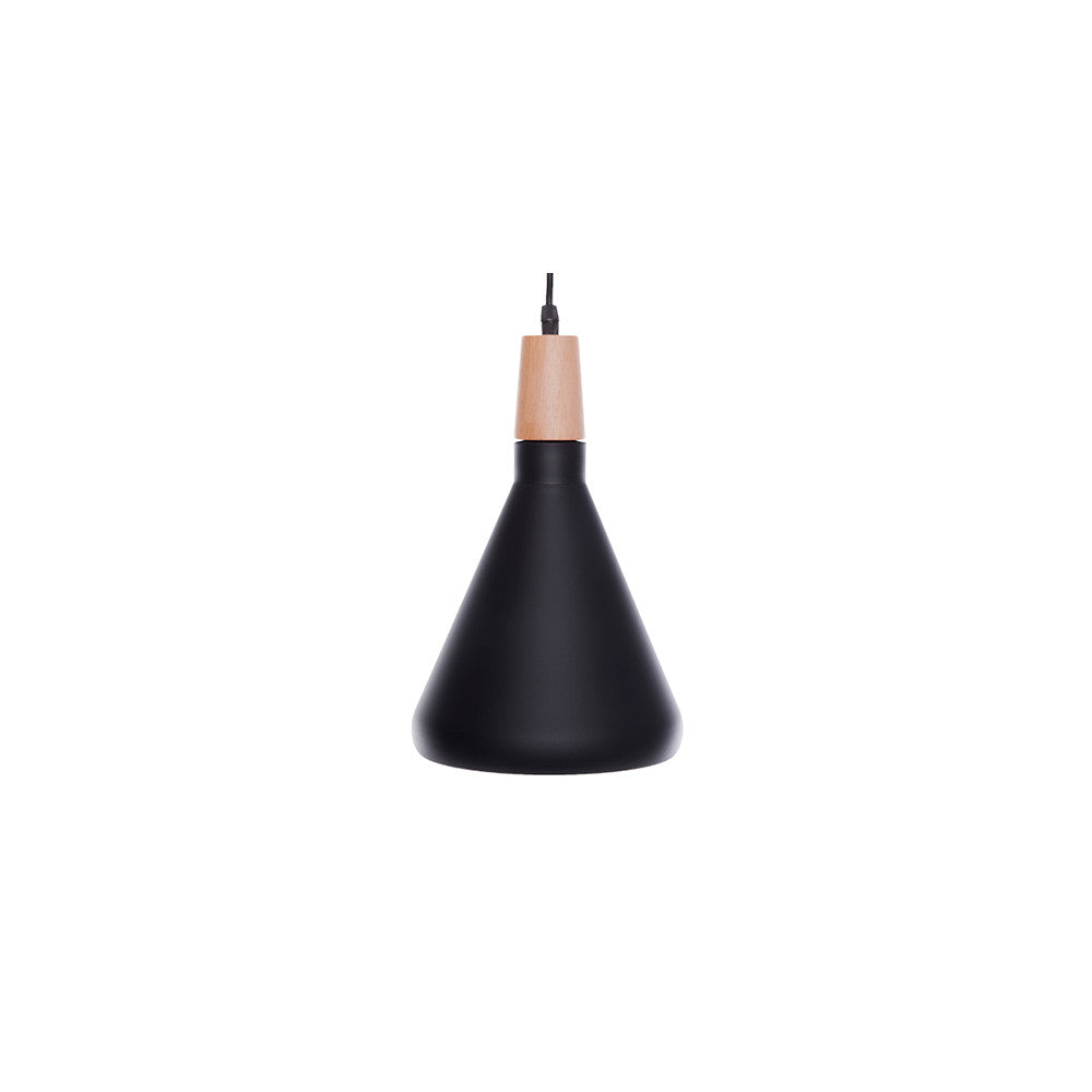 Lámpara NARA negra con madera imagen del fabricante