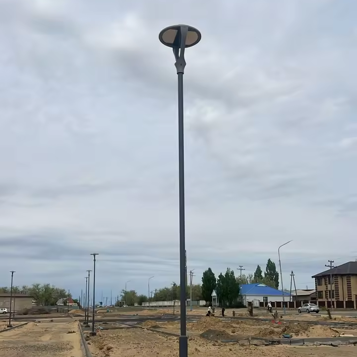 Luminaria LED Halo doble brazo para calles, parques y zonas peatonales