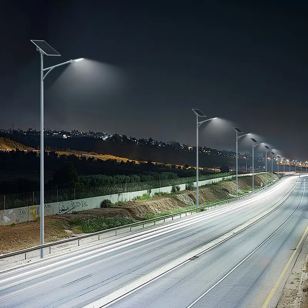 Luminaria Solar LED Alumbrado Publico Serie Alpha-S 10000lm IP65 IK08 Aluminio