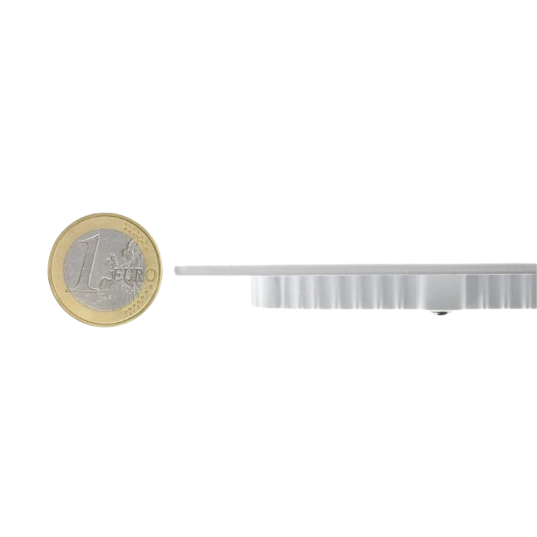Placa LED Circular SuperSlim 20W 1900lm 95lm/W Corte Ø 205 mm