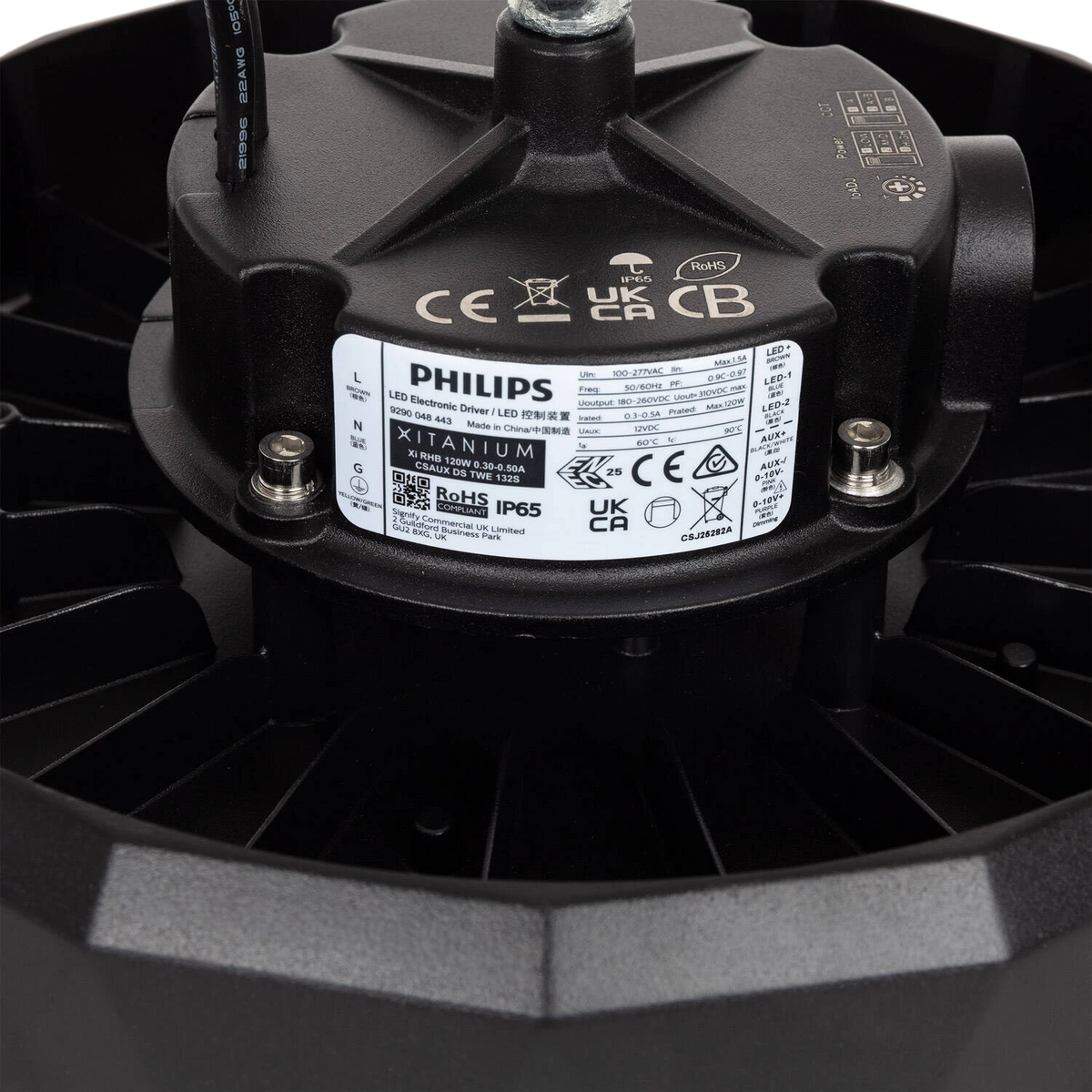 Campana LED Industrial VEGA UFO 100W 20000lm 200lm/W IP65 0-10V PHILIPS Xitanium