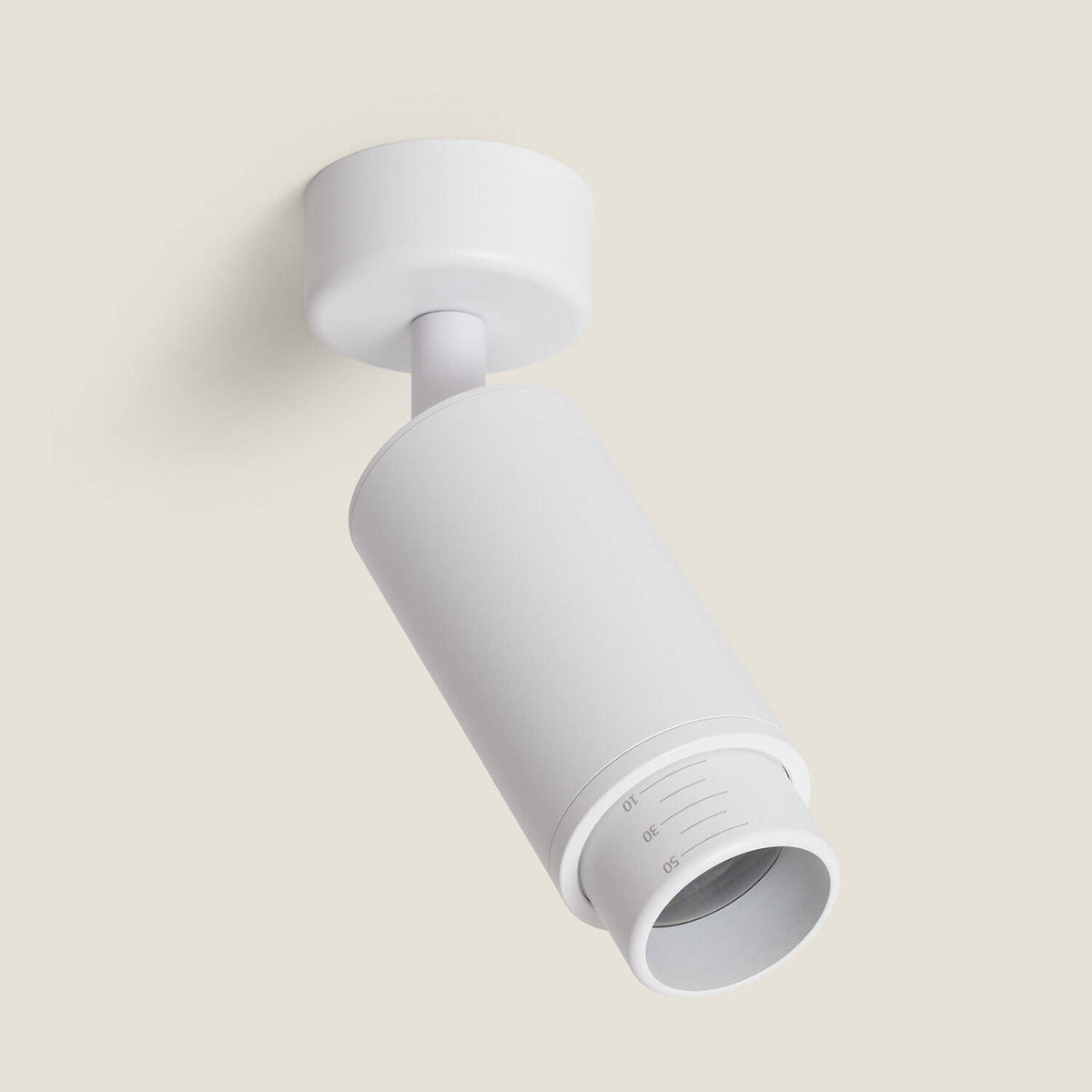 Foco de superficie ARES GU10 blanco de aluminio direccionable, vista 2