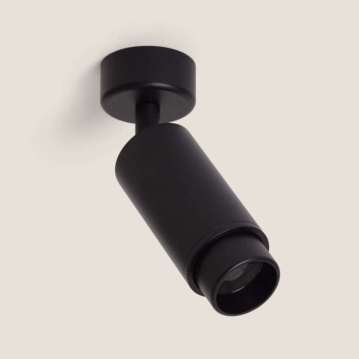 Foco de superficie ARES GU10 negro de aluminio direccionable, vista 1