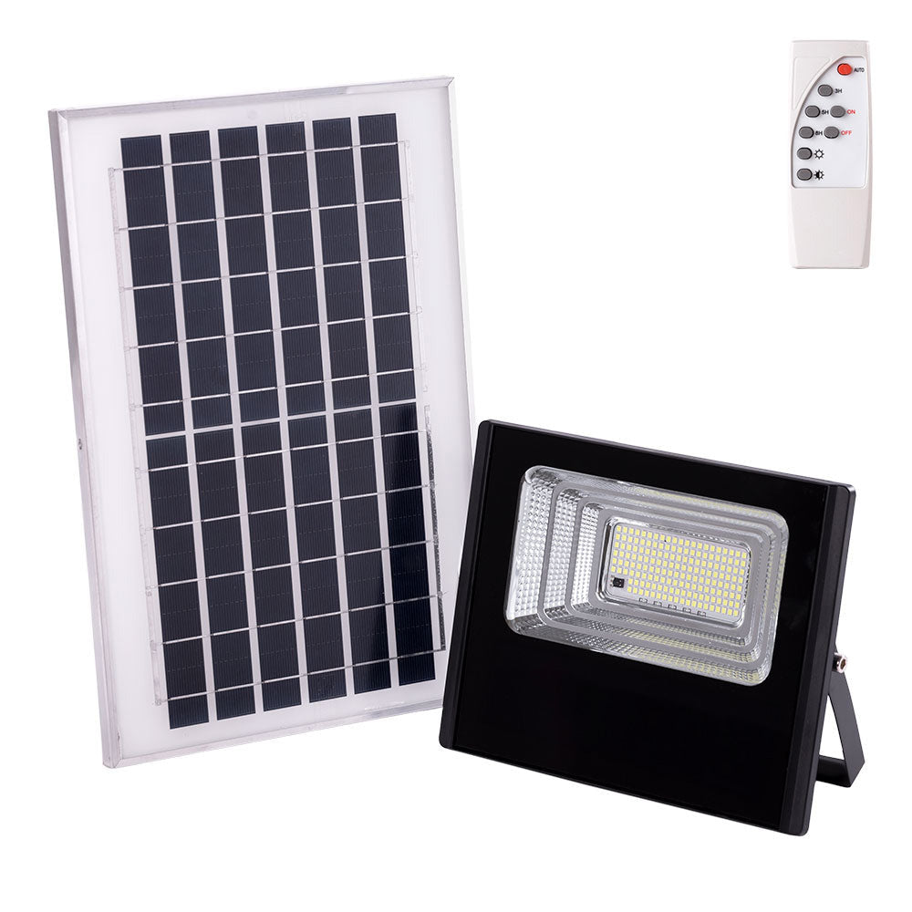 Proyector LED solar 65W IP65 con panel y mando, imagen 1