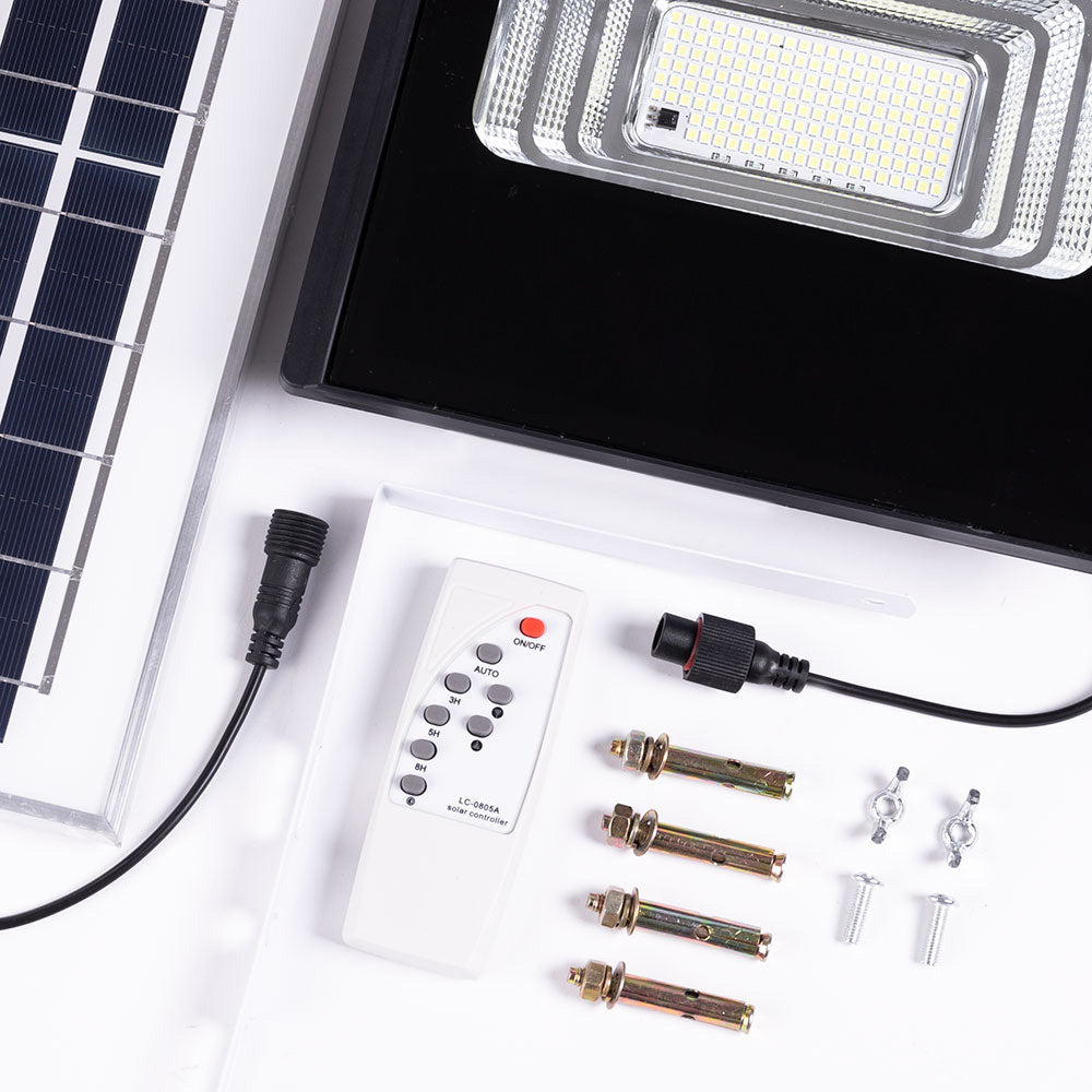 Proyector LED solar 65W IP65 con panel y mando, imagen 6