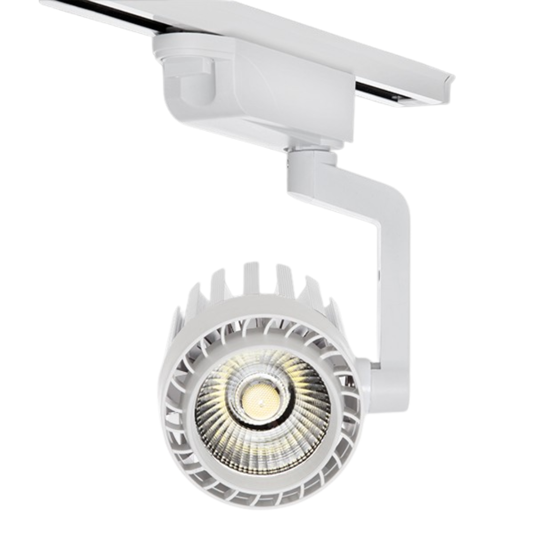 Foco LED Doria Blanco 30W 2400lm 80lm/W Carril Monofásico