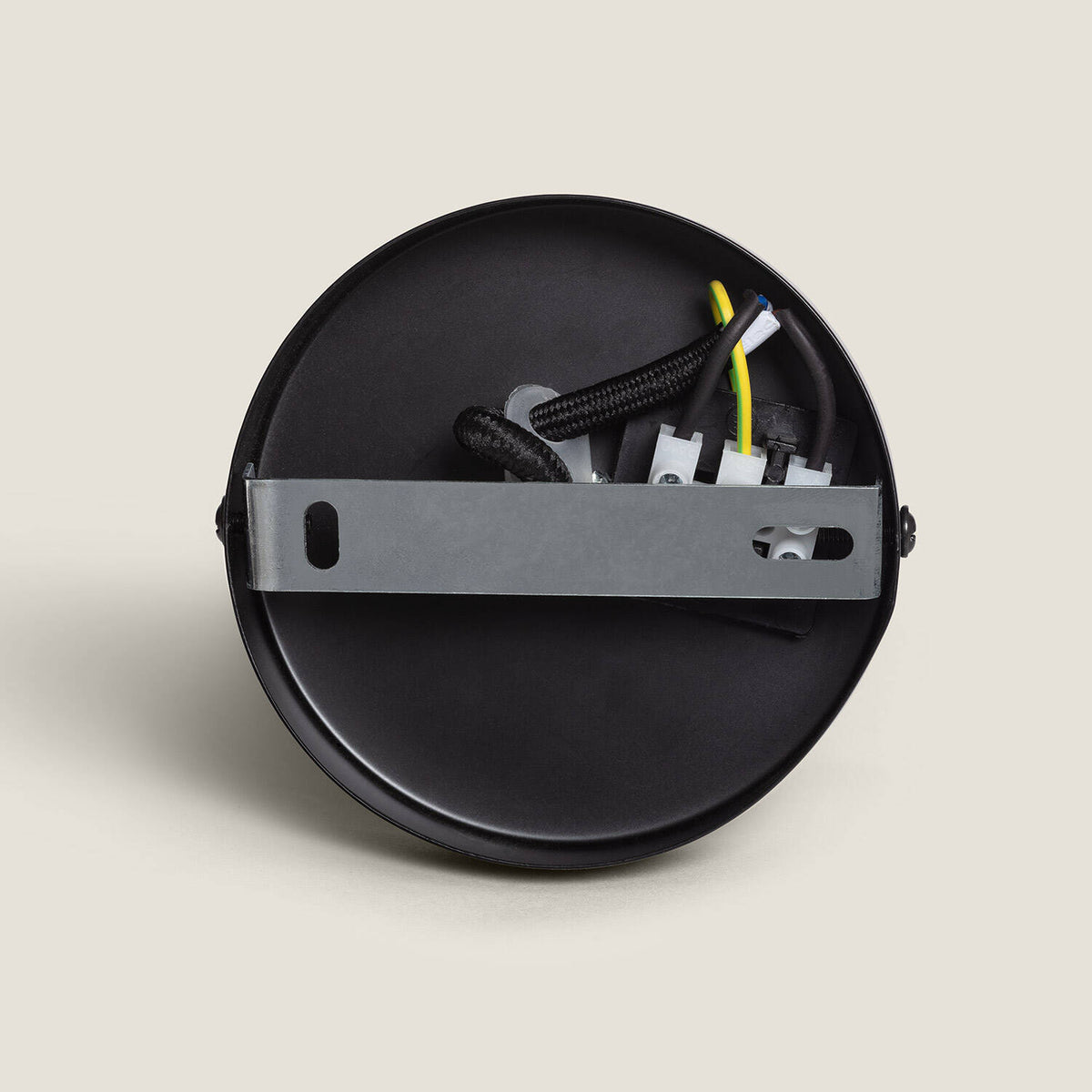 Lámpara colgante DUNA E27 negro de aluminio y madera, vista 14