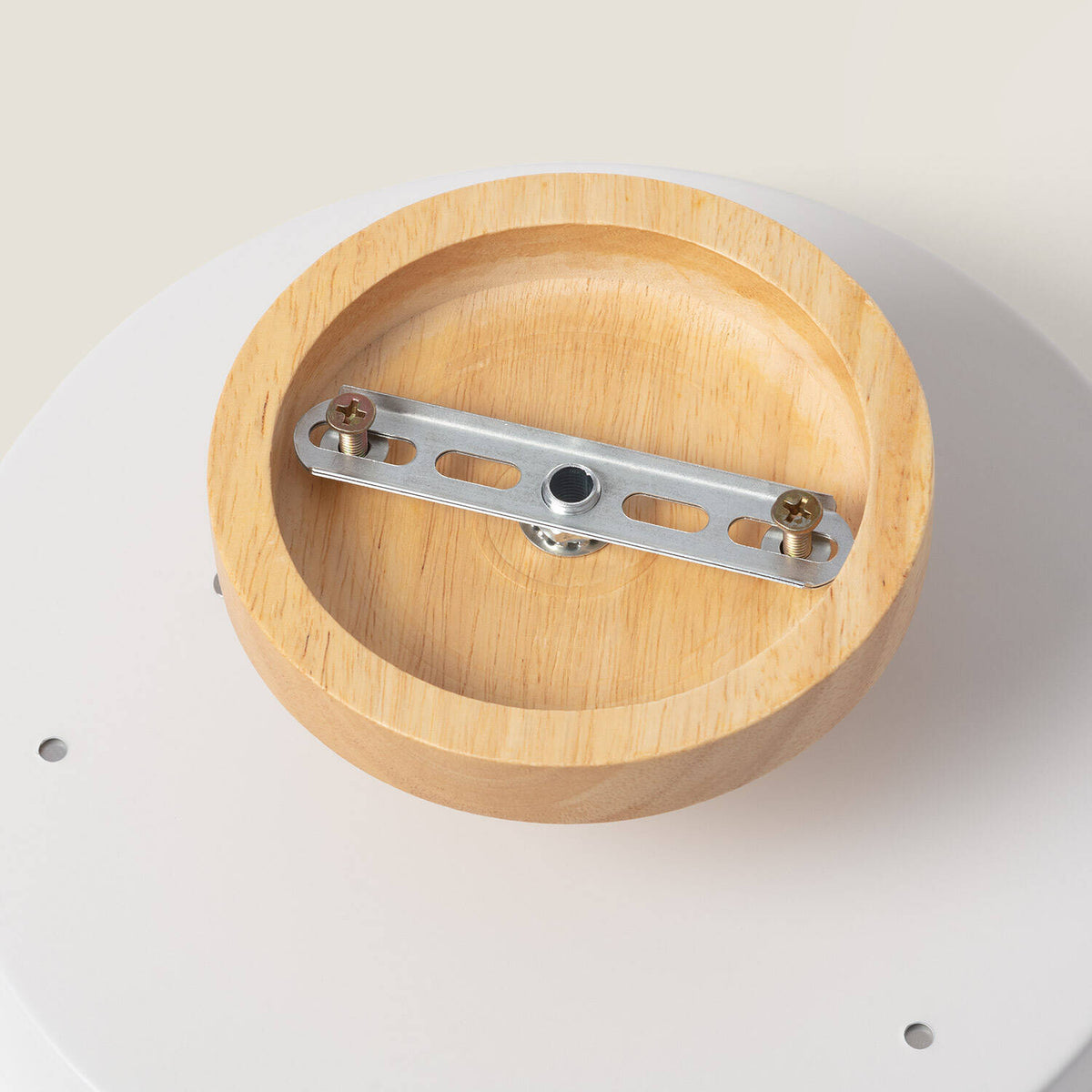Lámpara de techo EIRA LED 12W blanca de madera y aluminio con CCT seleccionable, vista 6