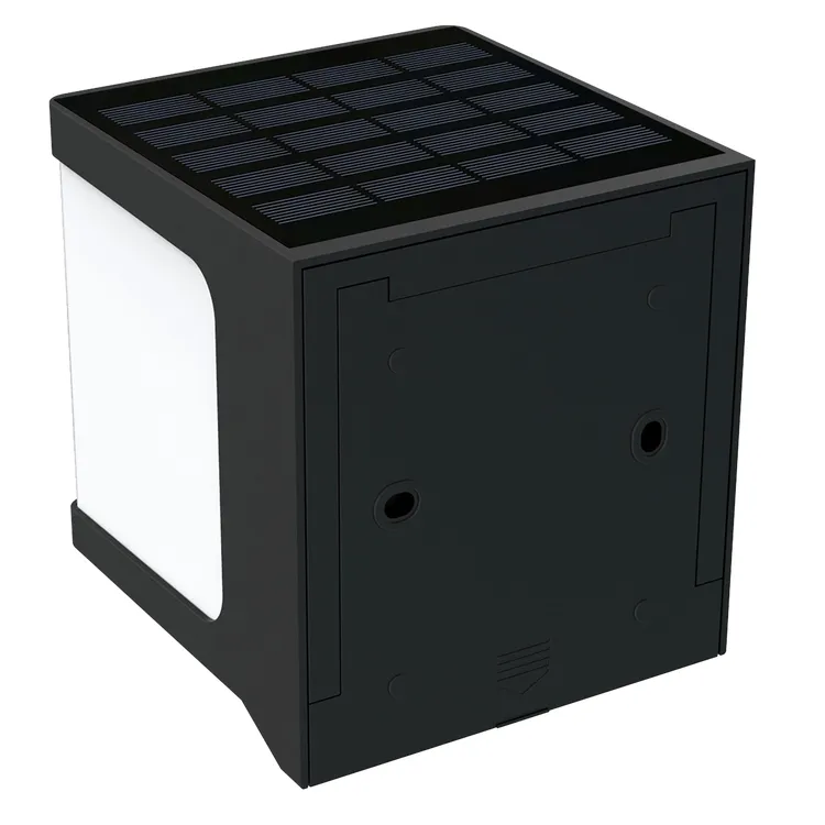Aplique de Pared Exterior Solar LED Cuadrado 1000lm 4000K