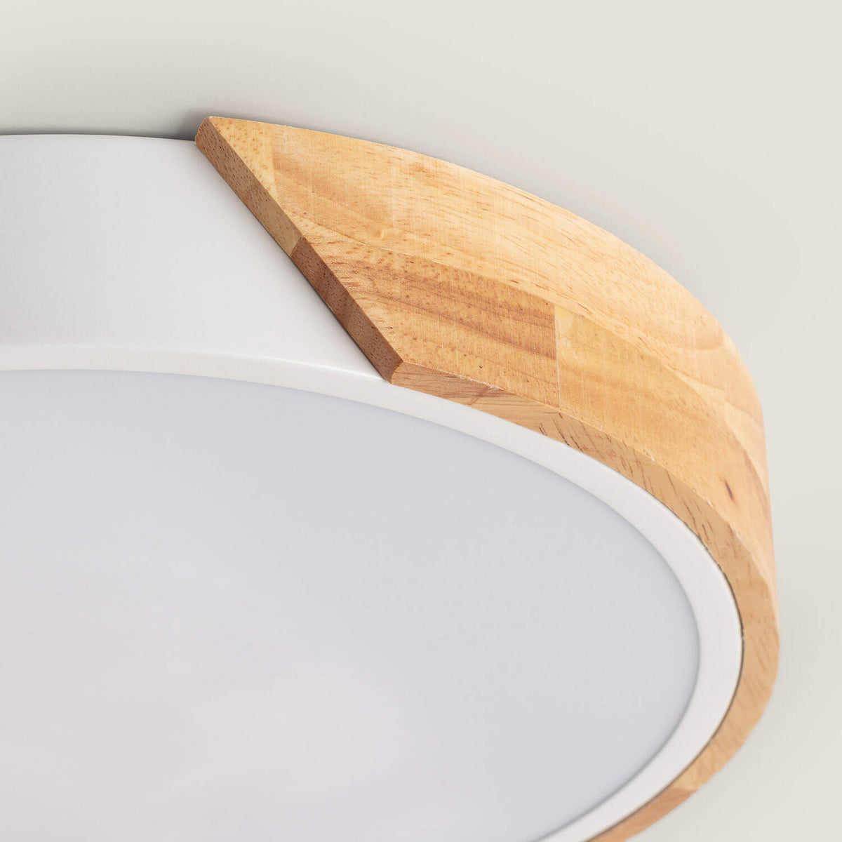 Plafón LED LIRA 18W blanco de madera y aluminio Ø320 mm CCT, imagen 10