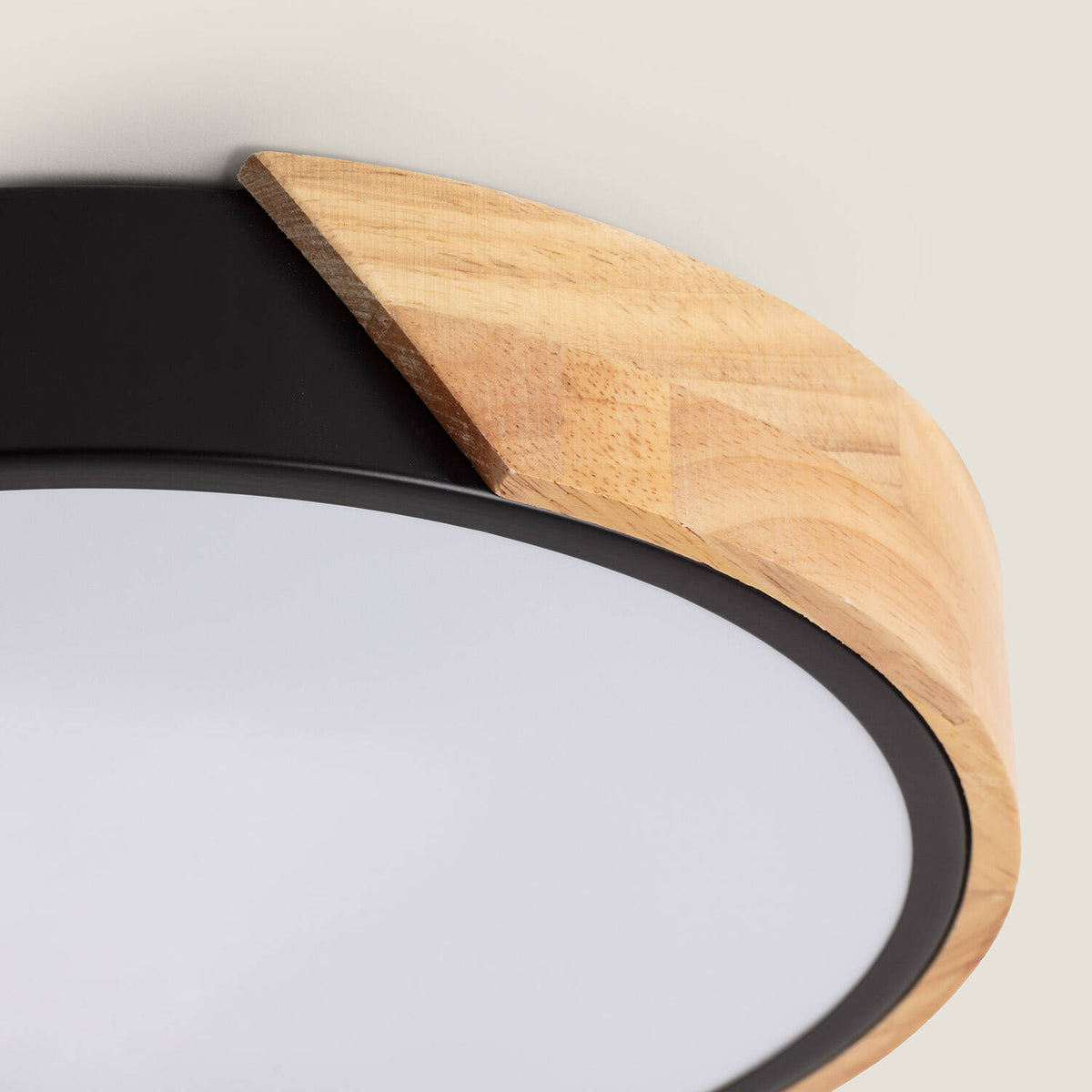 Plafón LED LIRA 18W negro de madera y aluminio Ø320 mm CCT, imagen 13