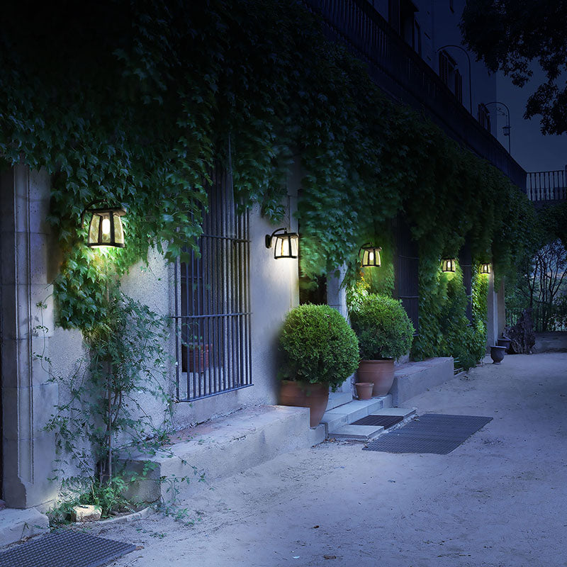 Aplique de Pared Exterior Solar LED Rústico 350lm 110lm/W E27