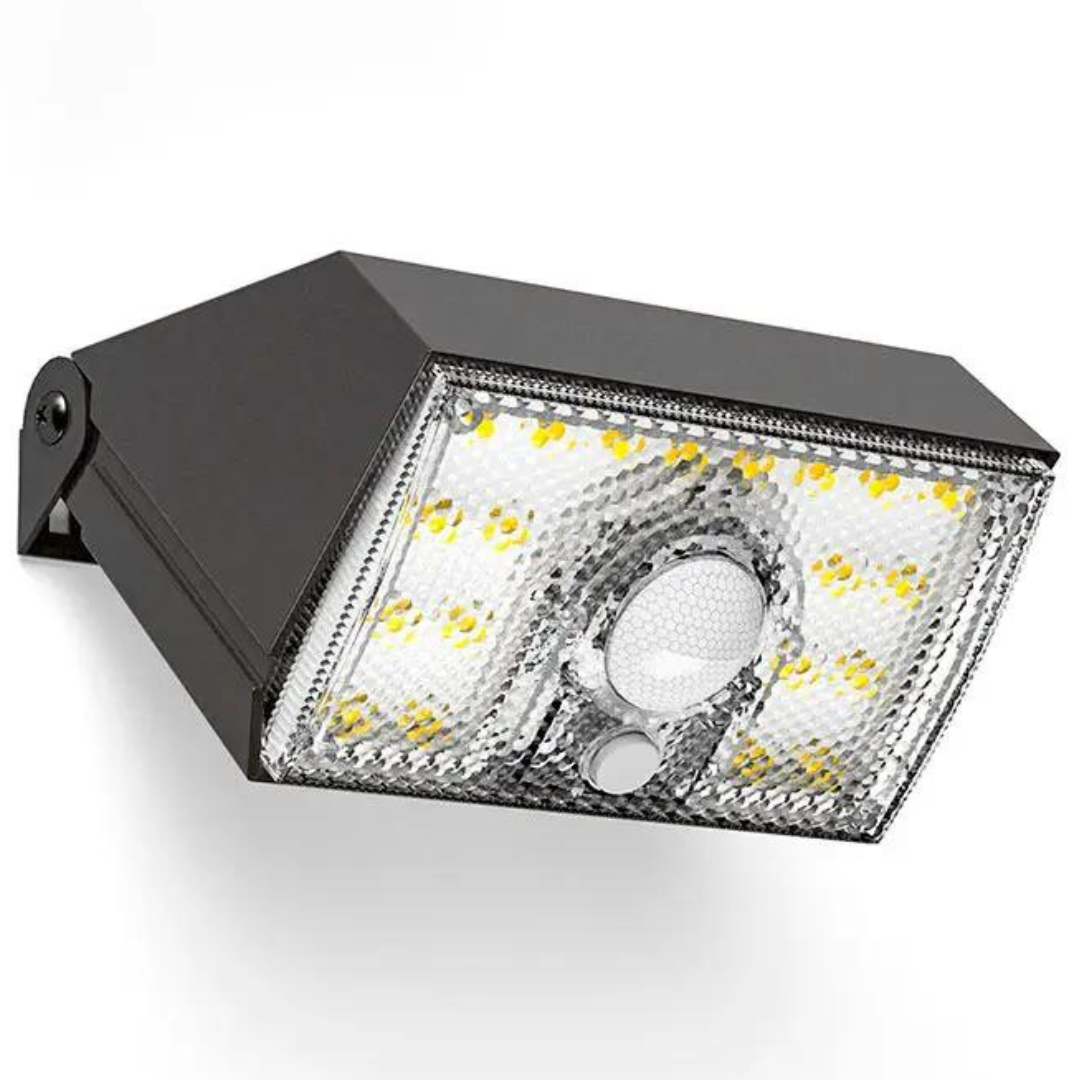 Aplique Solar LED Pared Negro 1000lm 4000k Bateria Li-Ion 3.7V 2000mAh