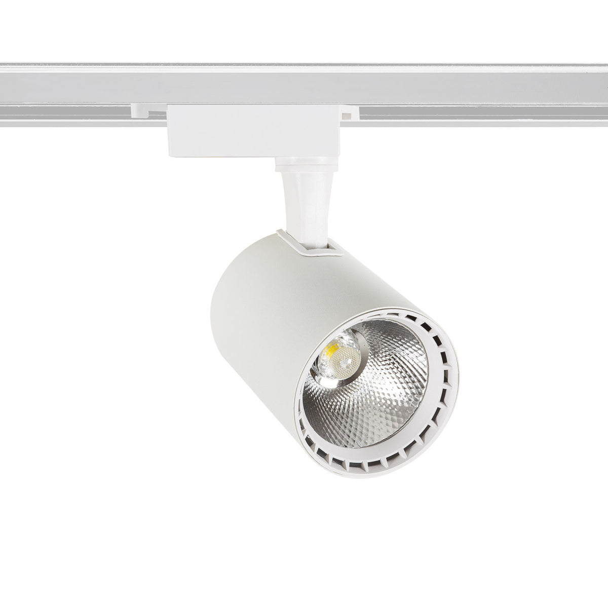 Foco LED Auron blanco 30W instalado en carril monofásico
