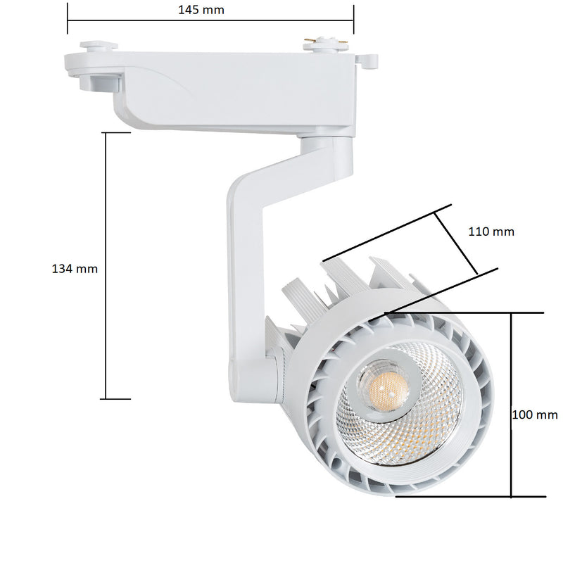 Foco Led Dora Blanco 30W Carril Monofásico